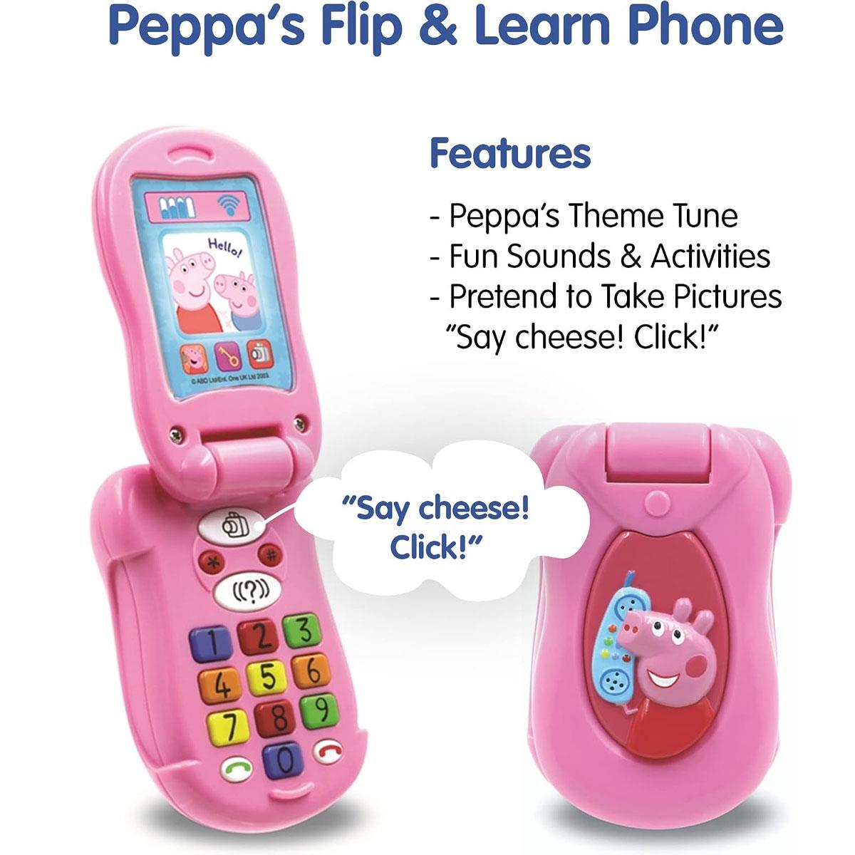 Peppa Pig Flip & Learn Toy Phone Interactive Educational Phone Colour & Number Recognition Multicolor 18 Months+ - Image 5