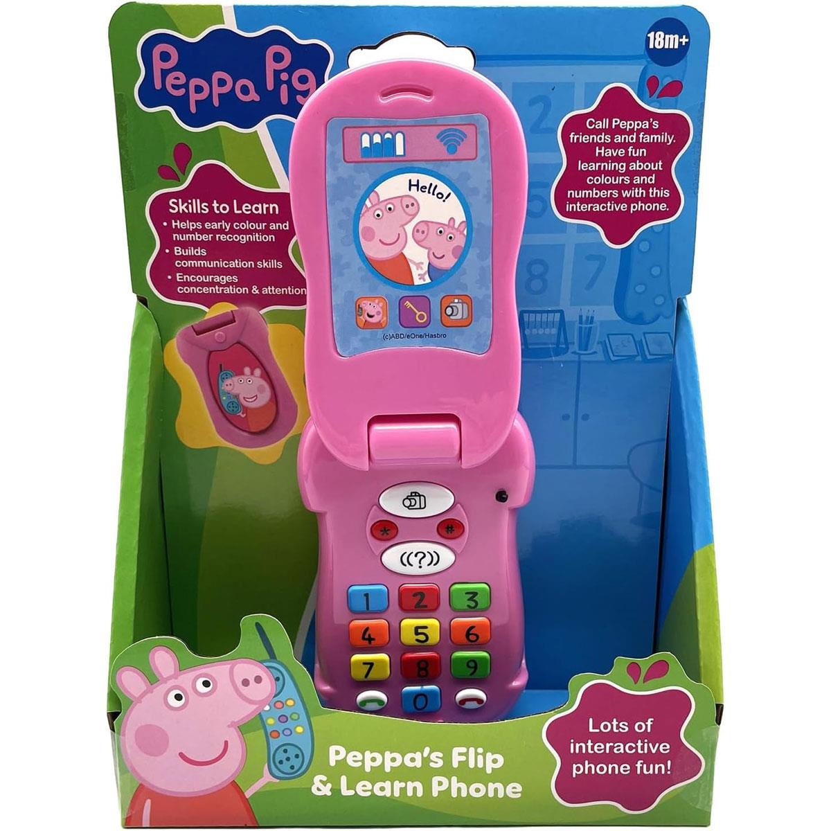 Peppa Pig Flip & Learn Toy Phone Interactive Educational Phone Colour & Number Recognition Multicolor 18 Months+ - Image 8