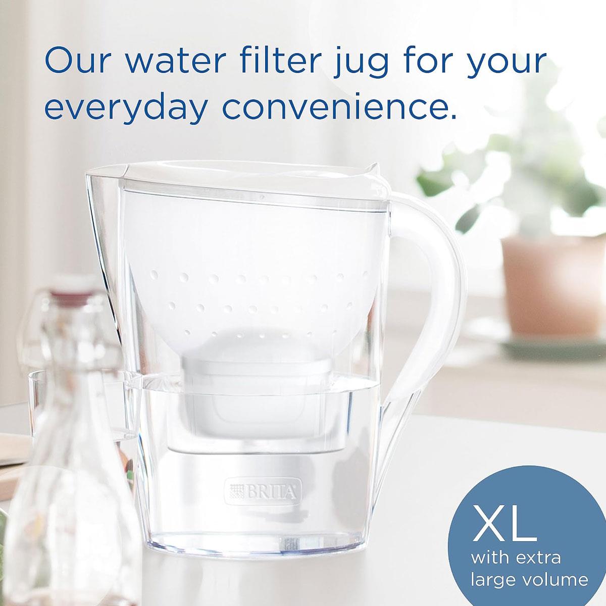 BRITA Marella XL Water Filter Jug 3.5L White 1x MAXTRA PRO Pure Performance Flip-Lid Digital Memo BPA-Free - Image 2