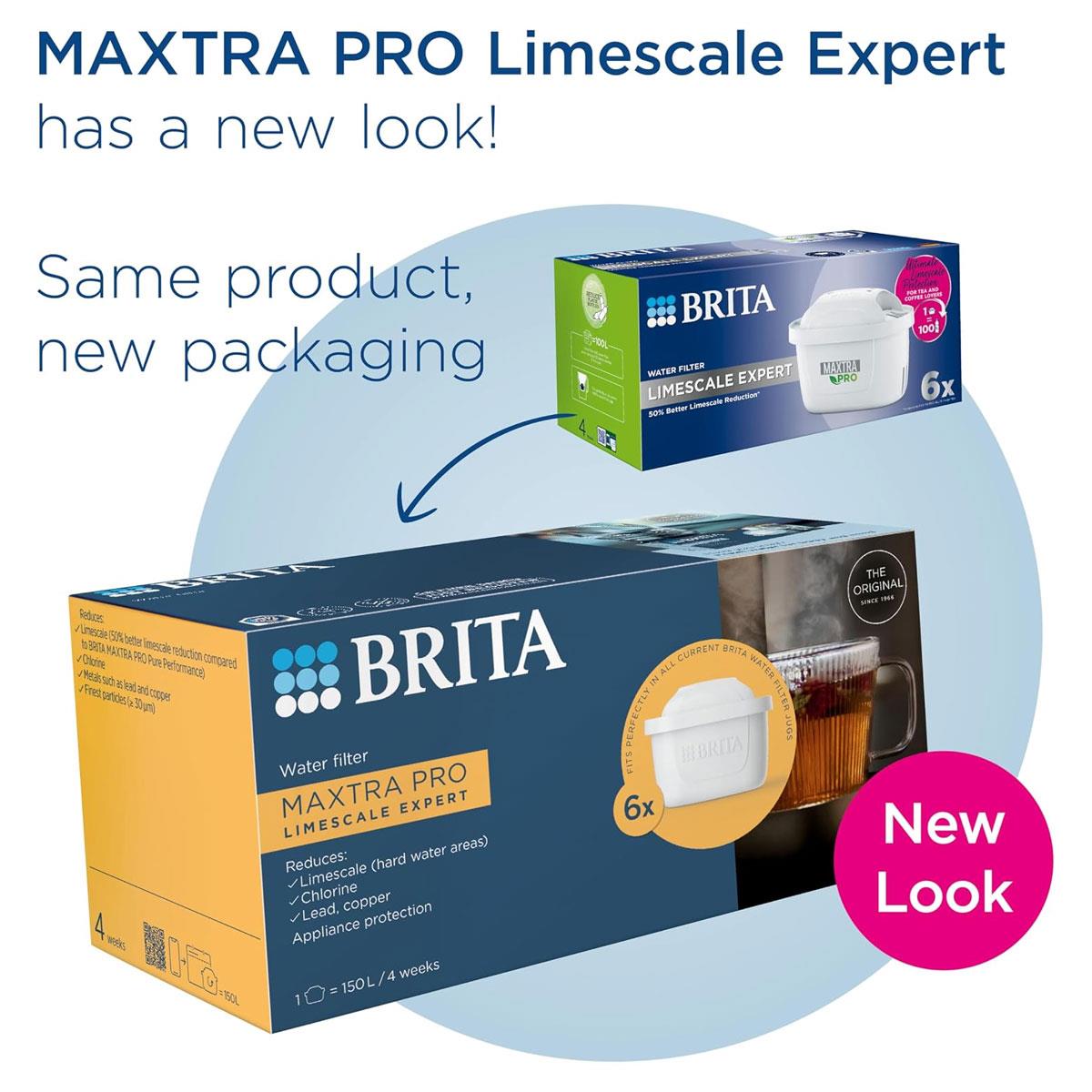 BRITA MAXTRA PRO Limescale Expert Water Filter Cartridges for Jugs 6 Pack 150L Each Limescale Reduction - Image 2
