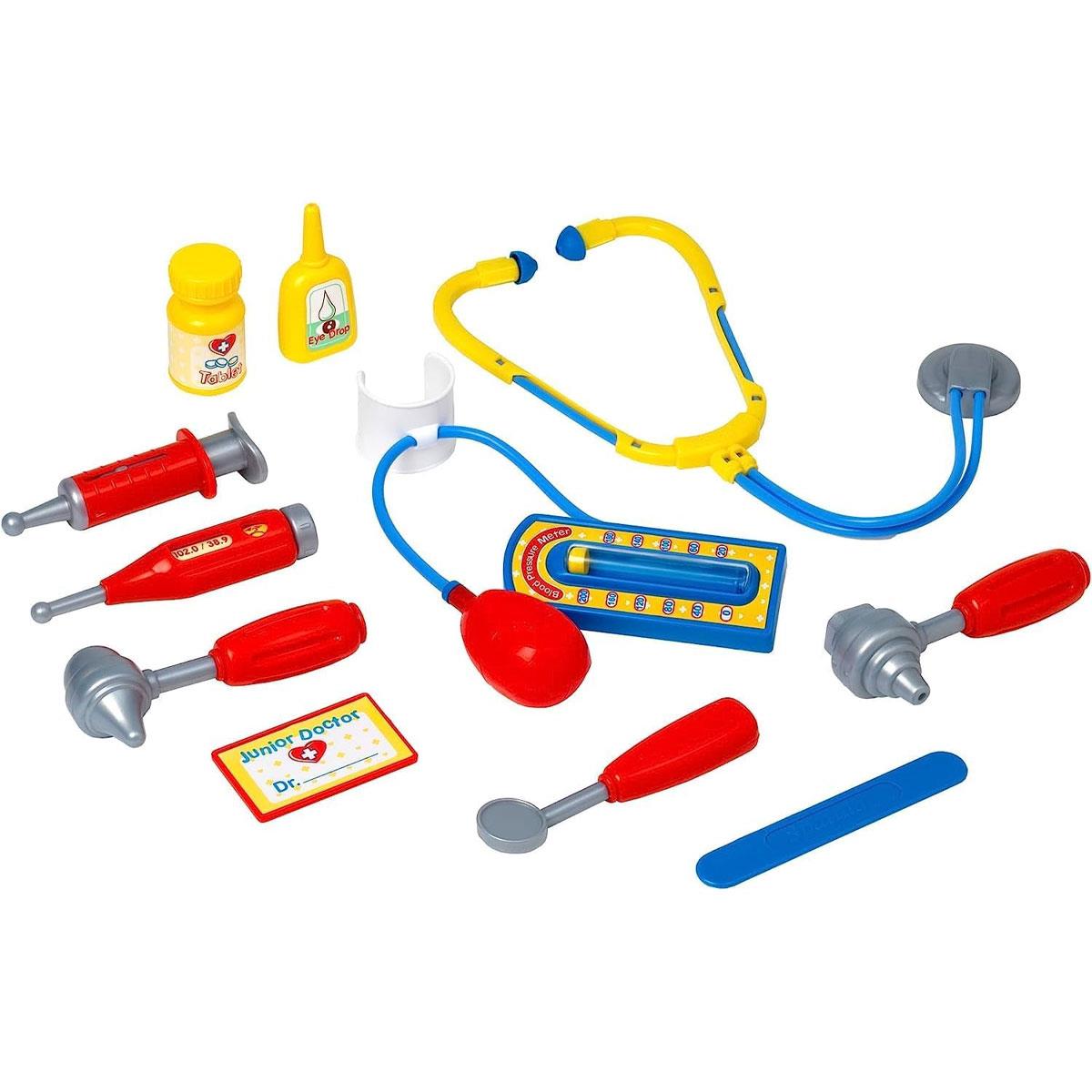 Peterkin Doctor Playset 11-Piece Medical Carry Case Toy Plastic Role Play Kit Multicolor Ages 3+ - Image 3