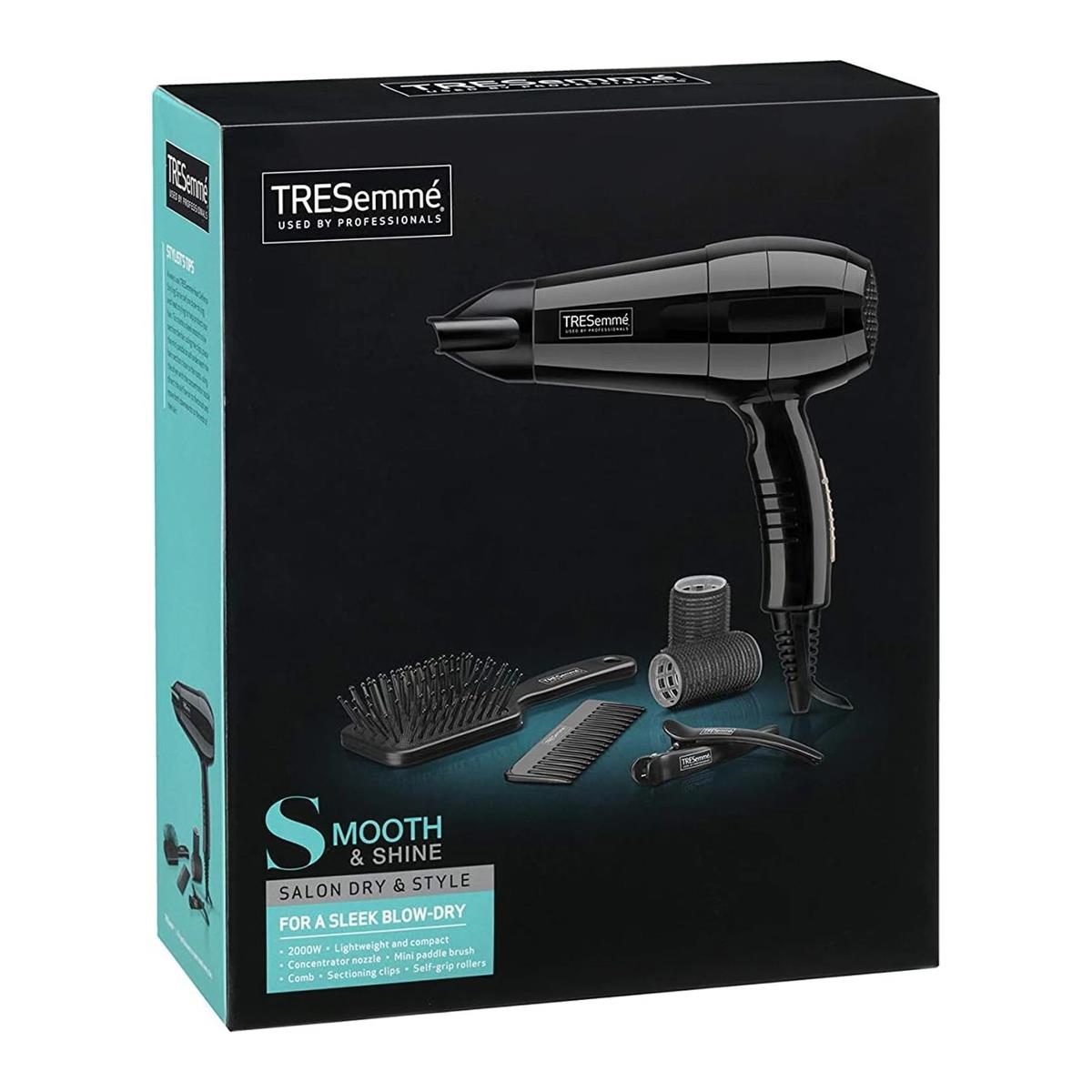 TRESemme Hair Dryer Styling Kit 2000W Ceramic 3 Heat Settings Concentrator Rollers Comb Clips And Mini Paddle Brush - Image 2
