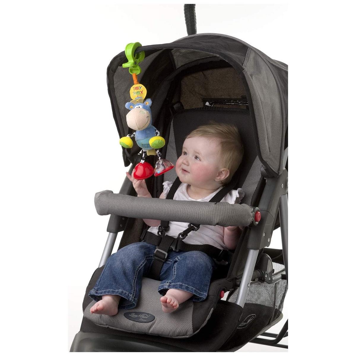 Playgro Clip Clop Horse Baby Pram Toy with Rattle Mirror & Squeaker Multicolor Plush Activity Toy 1 Count - Image 3