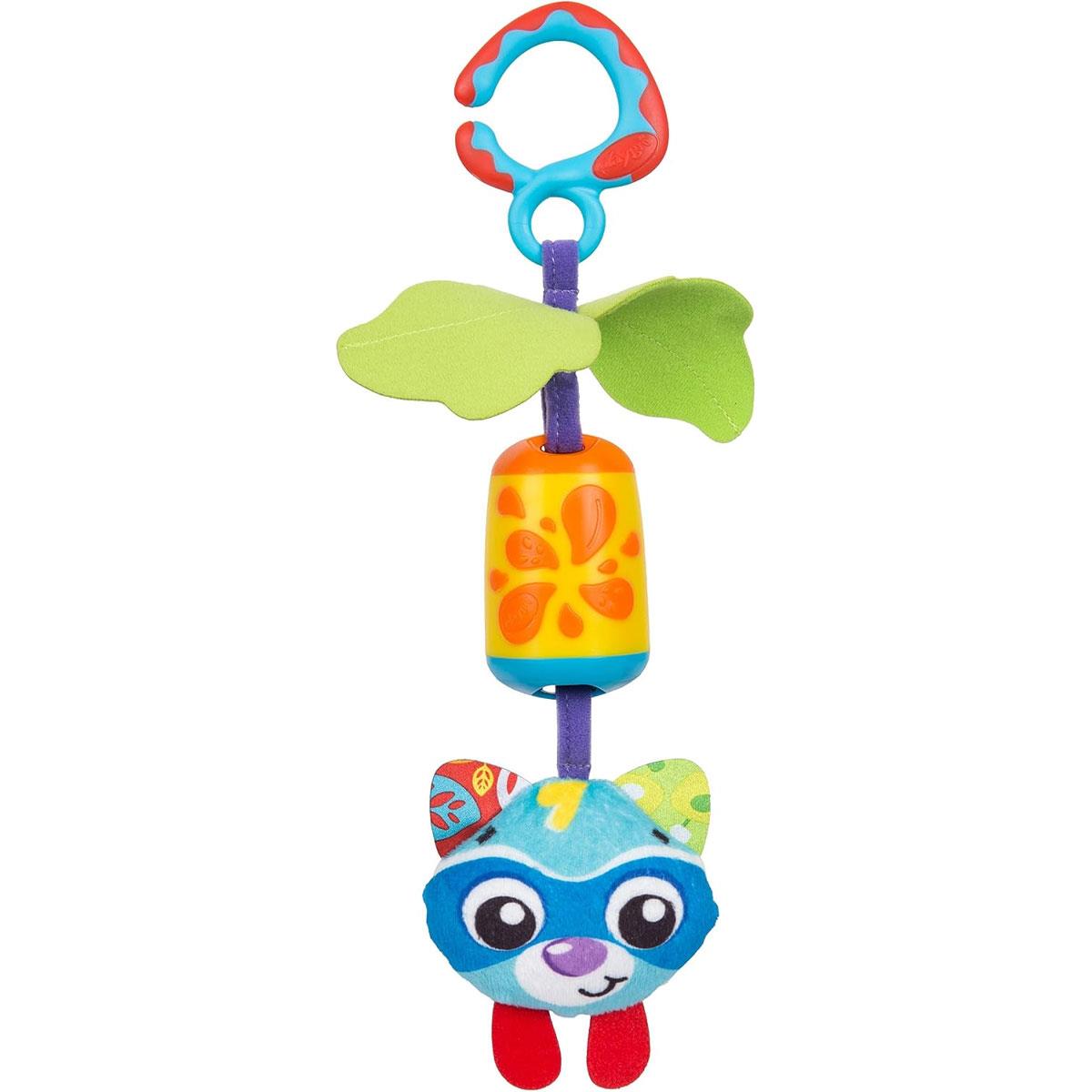 Playgro Baby Hanging Activity Toy Cheeky Chime Rocky Racoon Plush Rattle Multicolor 0 Months+