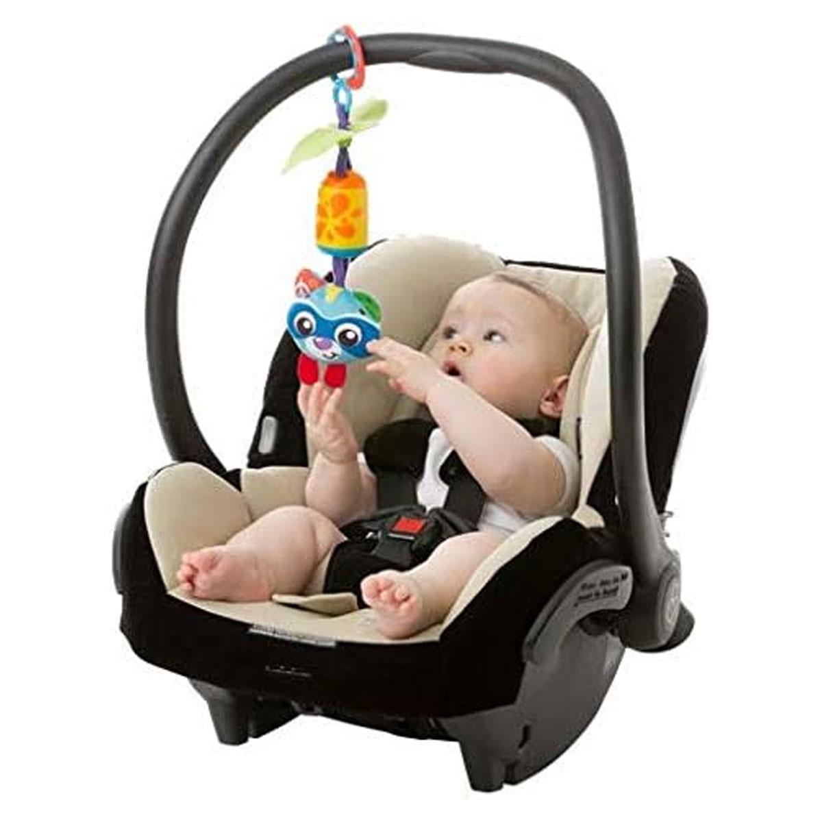Playgro Baby Hanging Activity Toy Cheeky Chime Rocky Racoon Plush Rattle Multicolor 0 Months+ - Image 6