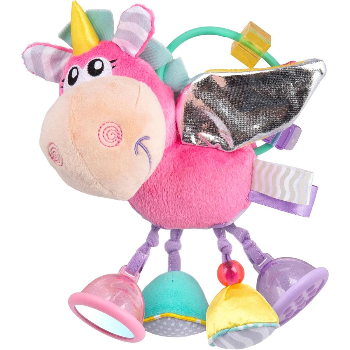 Playgro Unicorn Activity Rattle Clip Clop Pink Baby Teething & Sensory Toy 3+ Months - Image 4