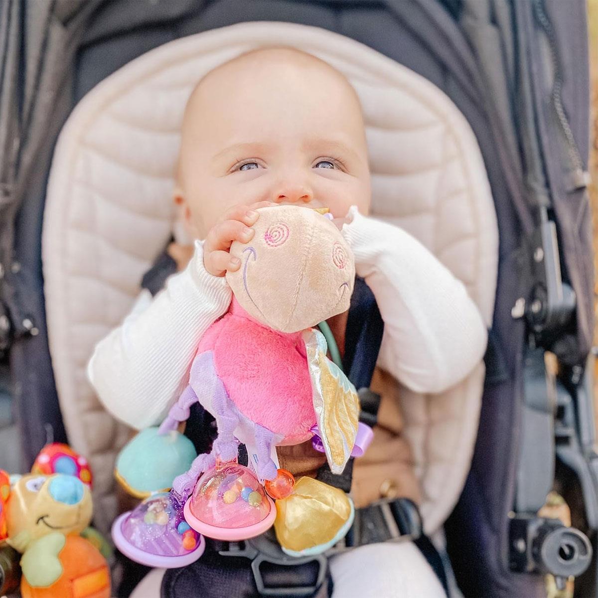 Playgro Unicorn Activity Rattle Clip Clop Pink Baby Teething & Sensory Toy 3+ Months - Image 9
