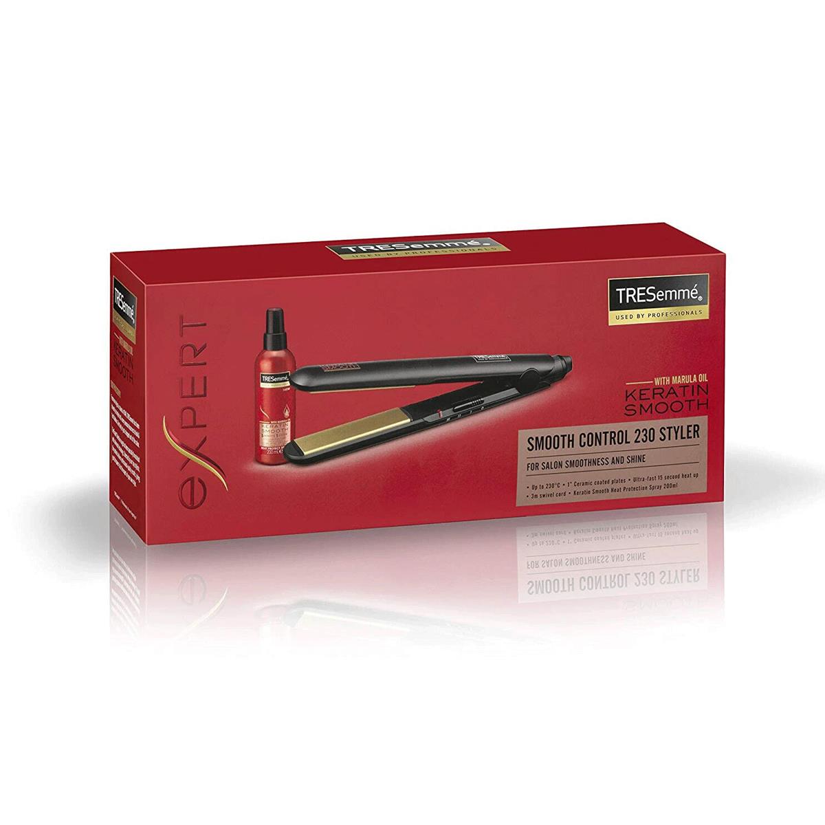 TRESemme Keratin Smooth Control 230 Hair Straightener 1 Inch Ceramic Plates 3 Heat Settings Black - Image 5