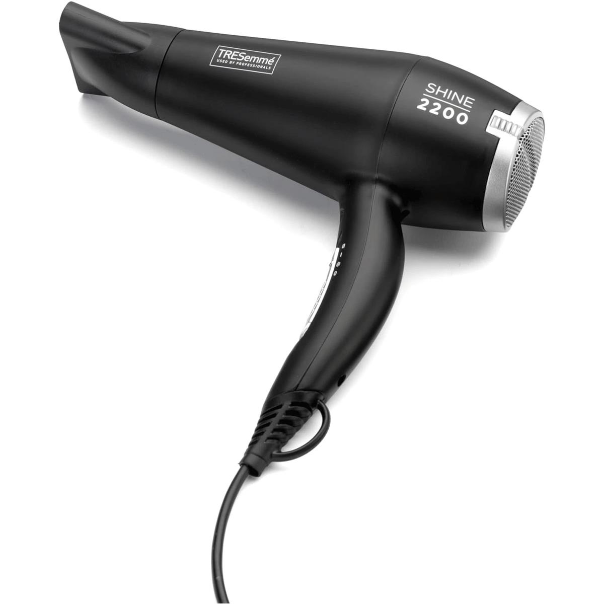 TRESemme Smooth And Shine Hair Dryer 2200W Ionic Tourmaline Ceramic 2 Speed Settings Cool Shot Black - Image 6