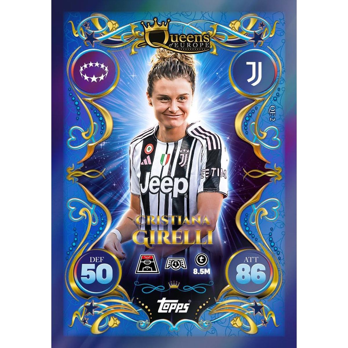 Topps Match Attax UEFA Club Competitions 2025/26 Update Eco Pack 3 Queens of Europe 41 Cards Star Girl LE - Image 2