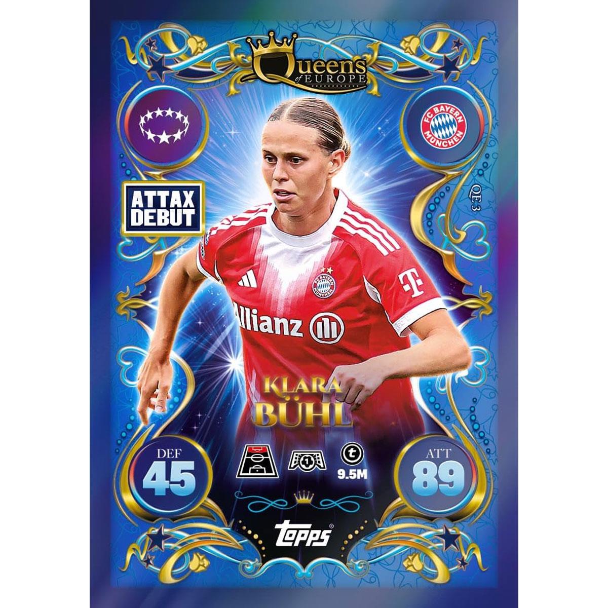 Topps Match Attax UEFA Club Competitions 2025/26 Update Eco Pack 3 Queens of Europe 41 Cards Star Girl LE - Image 3
