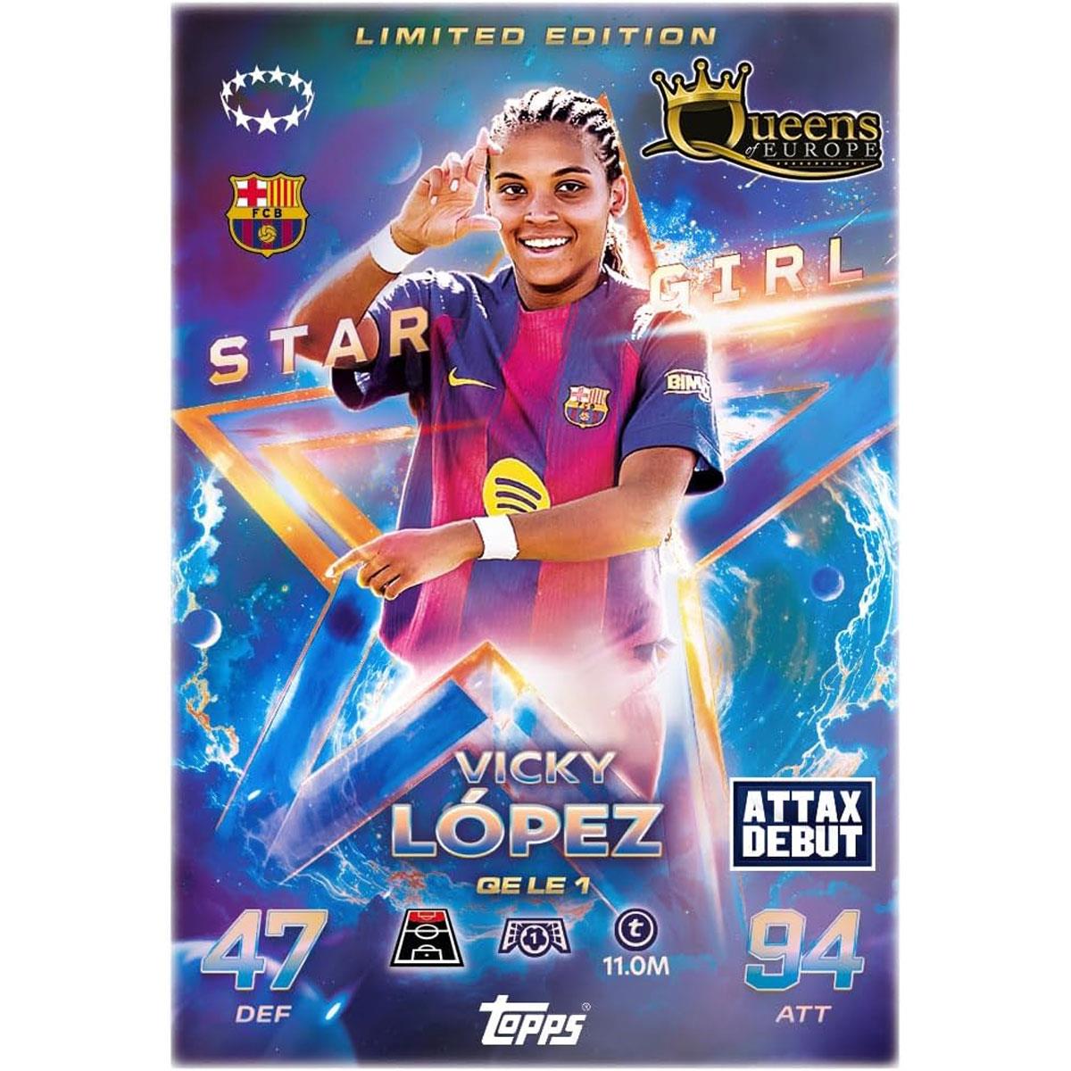 Topps Match Attax UEFA Club Competitions 2025/26 Update Eco Pack 3 Queens of Europe 41 Cards Star Girl LE - Image 6