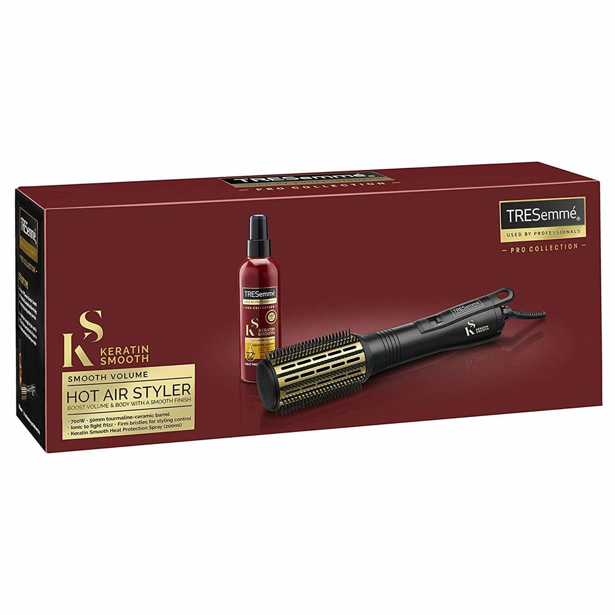 TRESemme Keratin Smooth Volume Hot Air Styler 700W Heat Settings 200ml Spray Set - Image 5