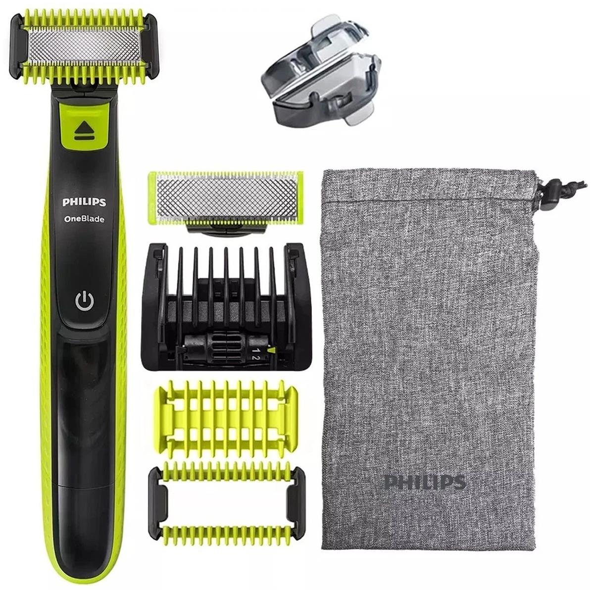 Philips OneBlade Face And Body Trimmer Shaver 5 In 1 Wet And Dry Grooming Kit 45 Min Cordless Use USB - Image 2