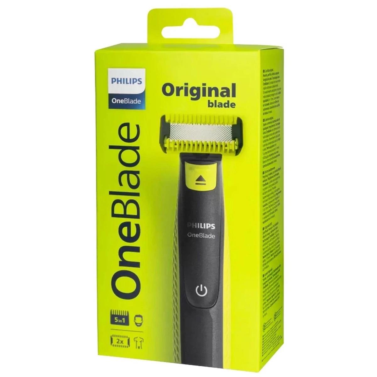 Philips OneBlade Face And Body Trimmer Shaver 5 In 1 Wet And Dry Grooming Kit 45 Min Cordless Use USB - Image 3