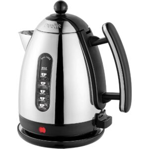 Dualit Lite Jug Kettle Stainless Steel 1.5L 2400W Silver Black Trim