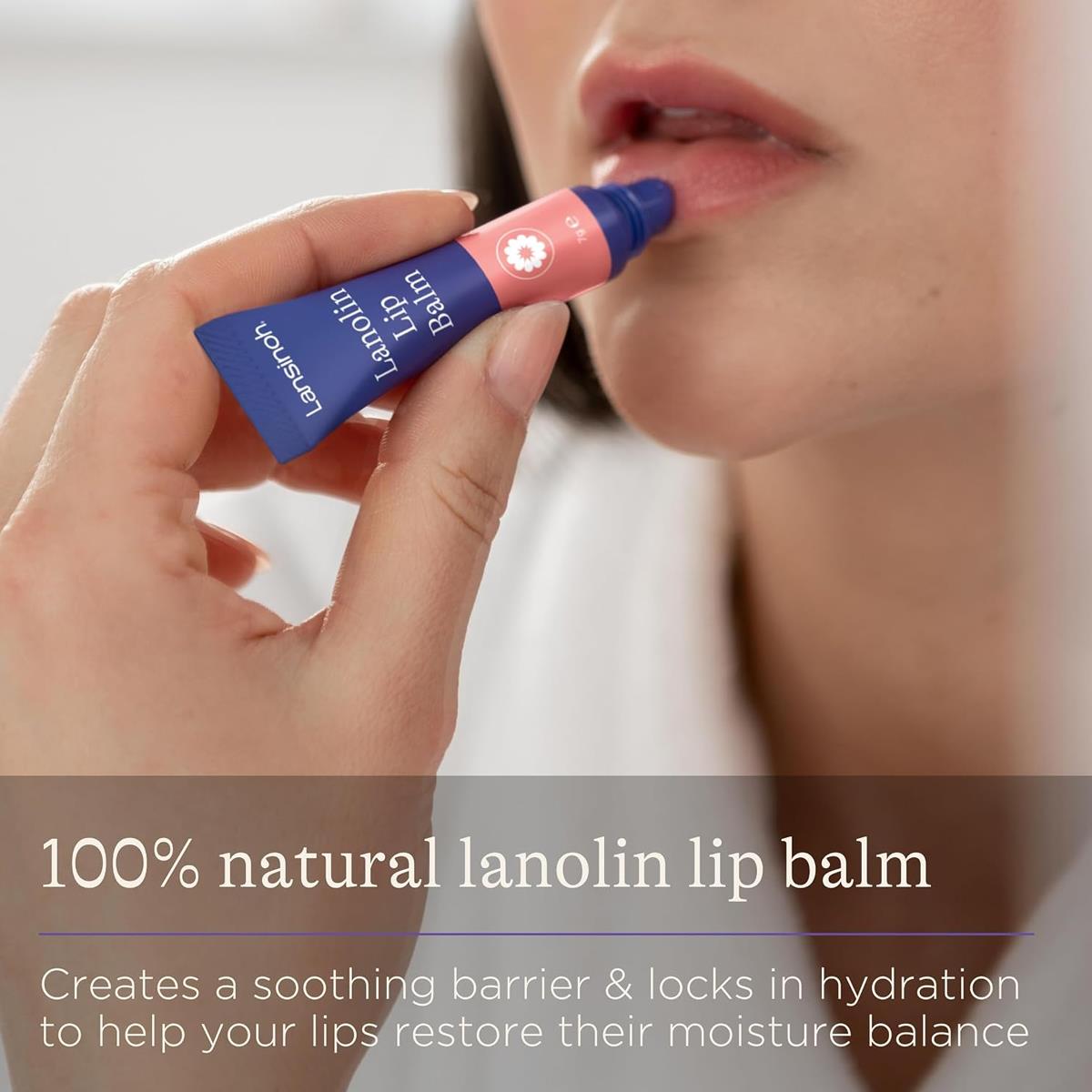 Lansinoh Lanolin Lip Balm For Dry Cracked Lips 100% Natural Lanolin Fragrance Free Hypoallergenic 7ml - Image 2