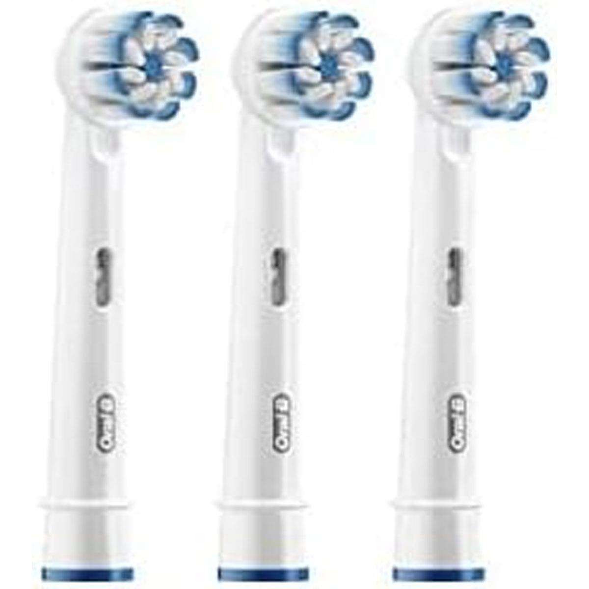 Oral-B Sensitive Clean Replacement Electric Toothbrush Heads 3 Pack Extra Soft Nylon Bristles Adult White - Image 2