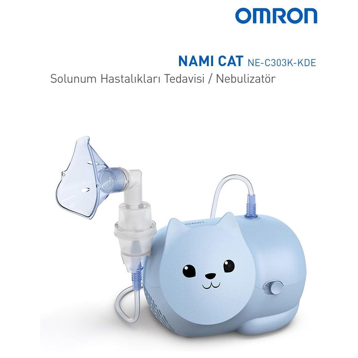 Omron Nami Cat Nebuliser Child Friendly Compressor Nebuliser 2 - 12ml Capacity Lower Airway Therapy Cat Design - Image 2