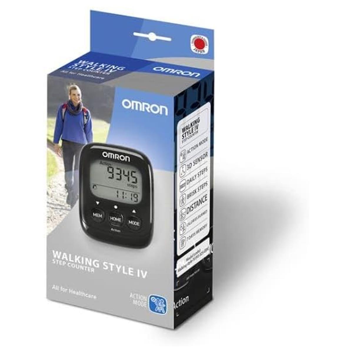 Omron Walking Style IV Pedometer 3D Step Counter Distance And Calories Aerobic Steps 7 Day Memory White - Image 3