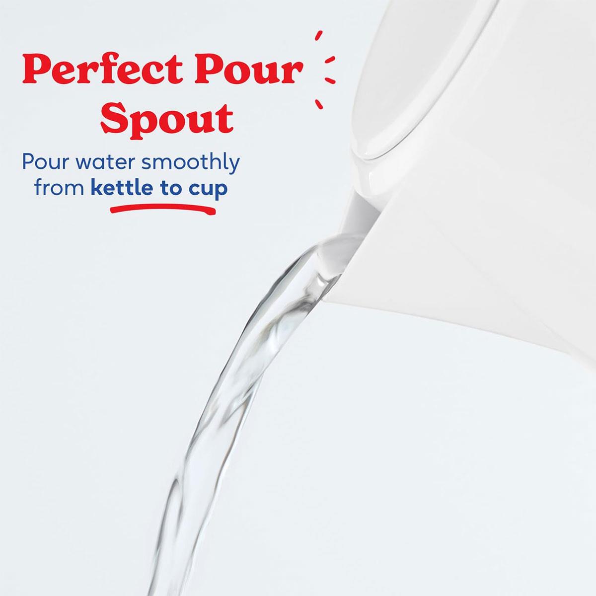 Russell Hobbs Honeycomb Electric Kettle 1.7L 3000W White Cordless 360° Base - Image 6