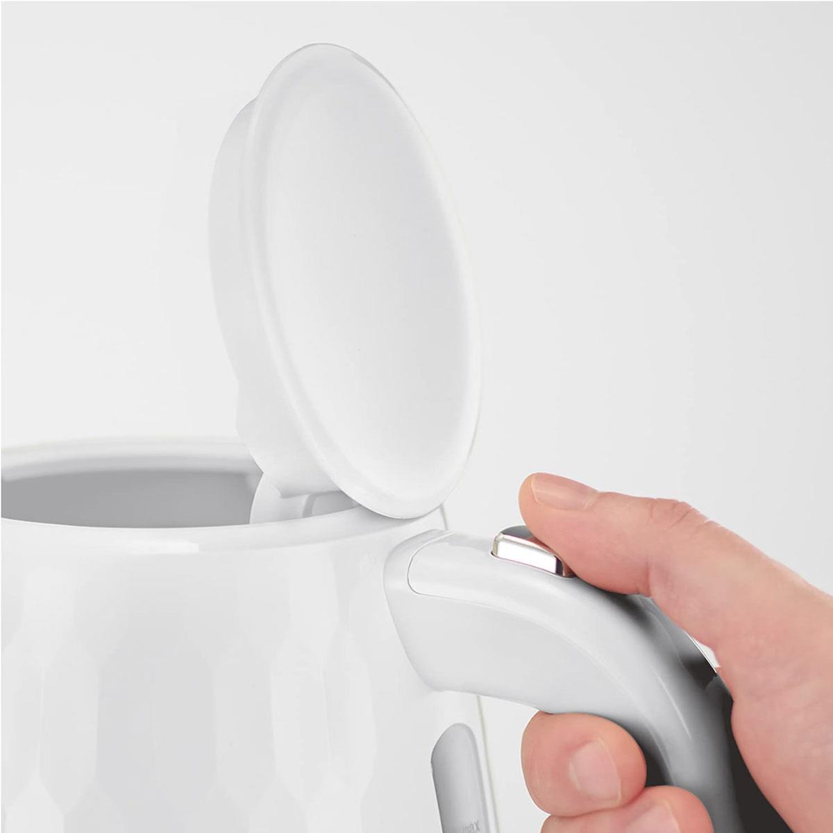 Russell Hobbs Honeycomb Electric Kettle 1.7L 3000W White Cordless 360° Base - Image 8