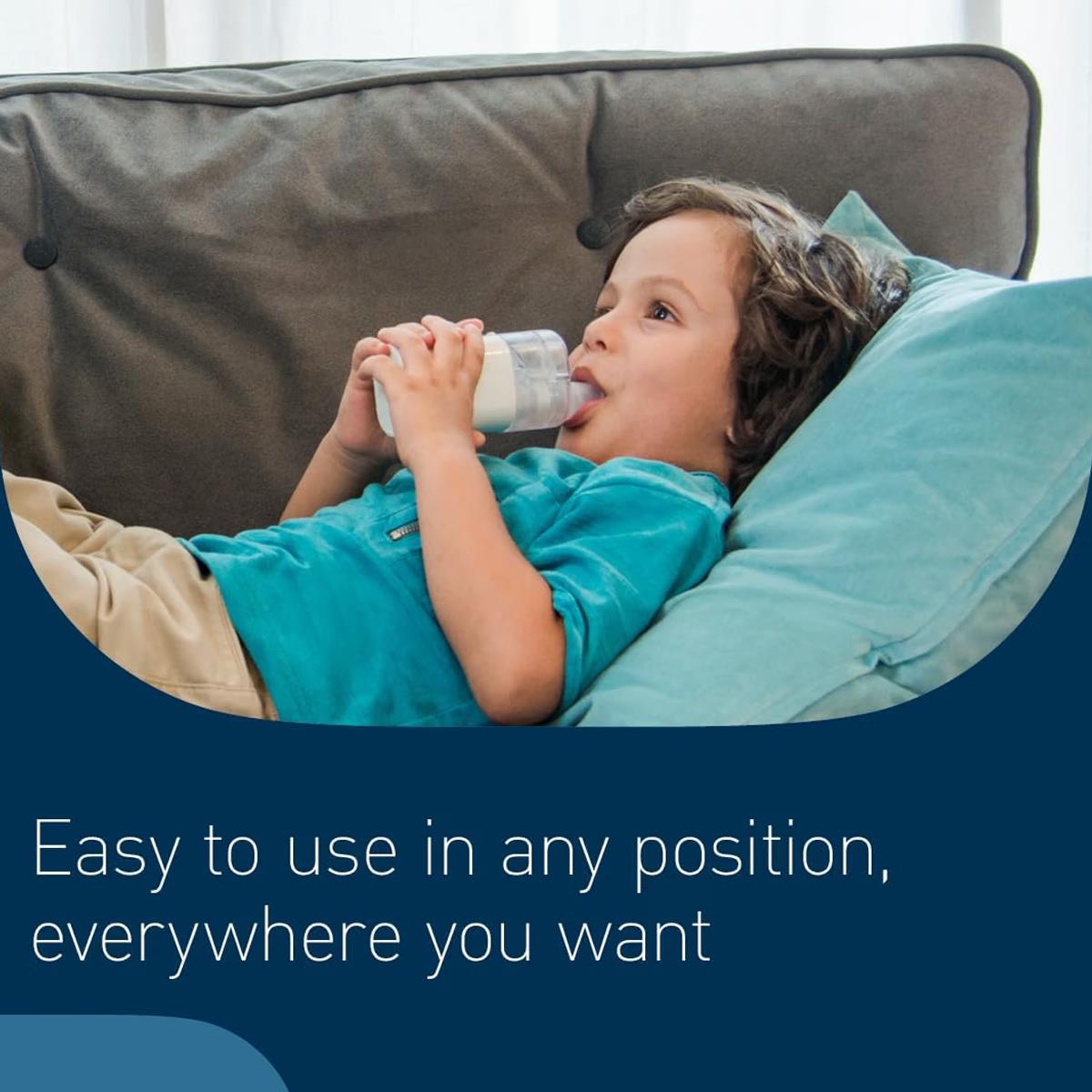Omron MicroAir Portable Mesh Nebuliser Silent Battery Operated 360° Use Adult And Child Masks Compact - Image 4