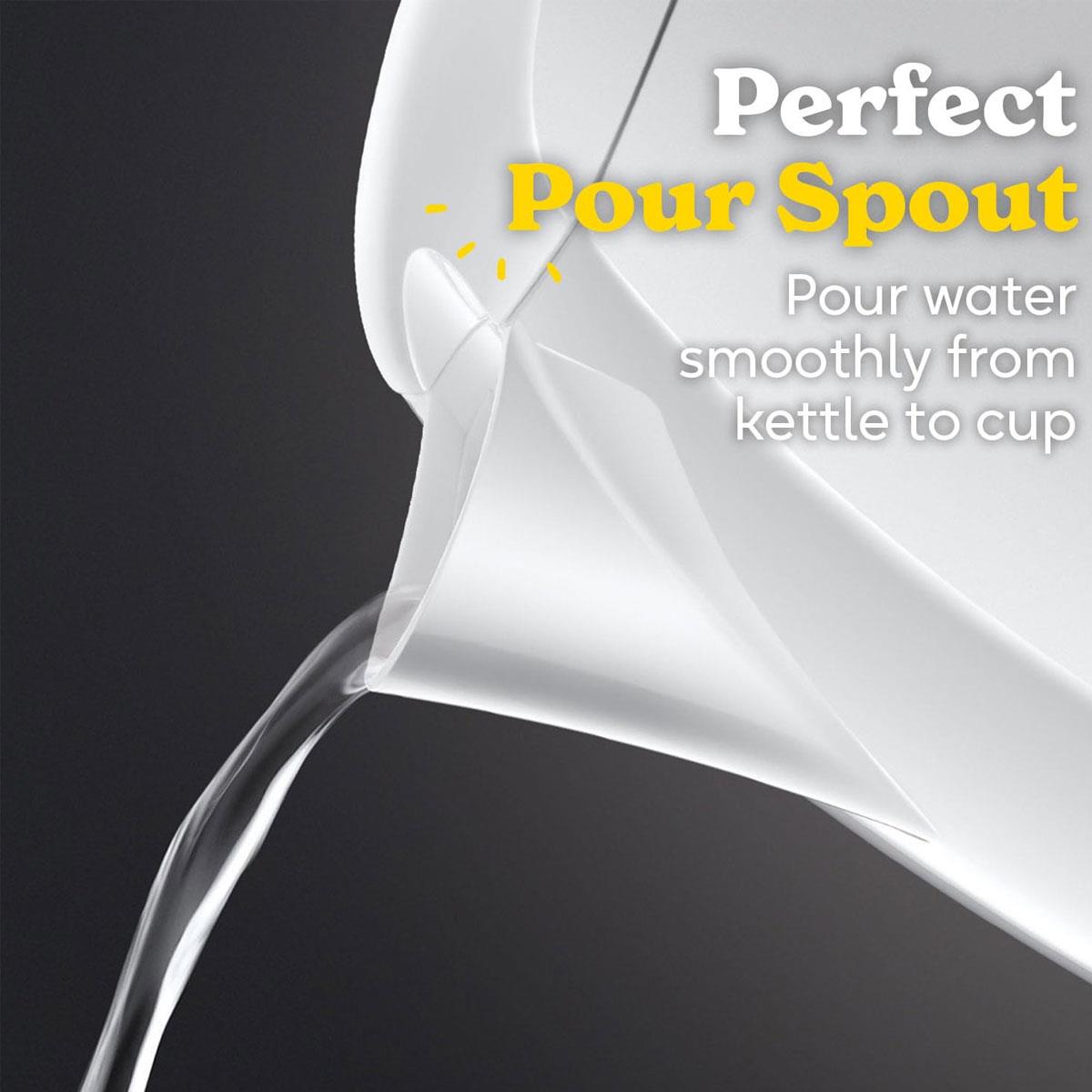 Russell Hobbs Electric Kettle Textures 1.7L 3000W Rapid Boil Cordless White - Image 5