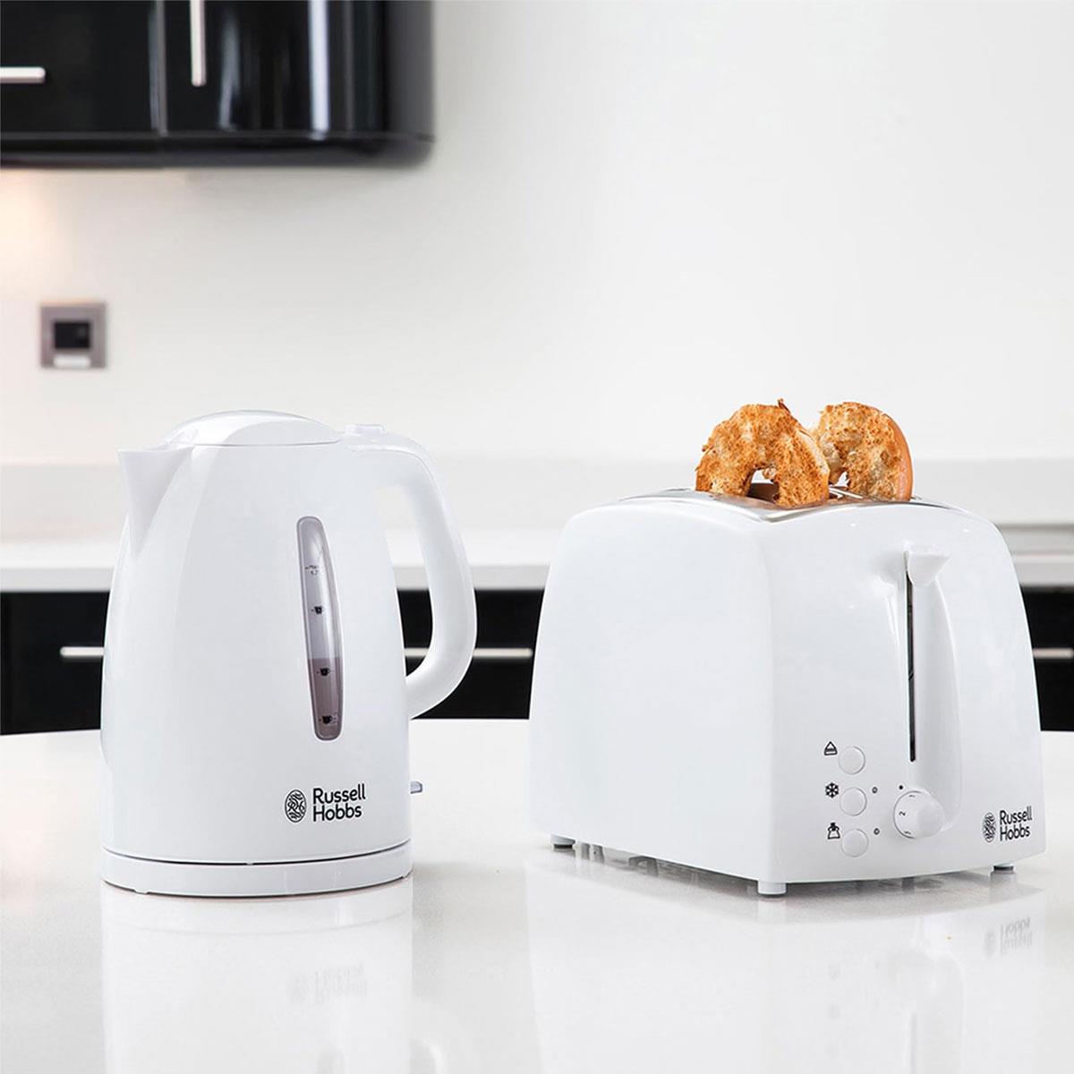 Russell Hobbs Electric Kettle Textures 1.7L 3000W Rapid Boil Cordless White - Image 7