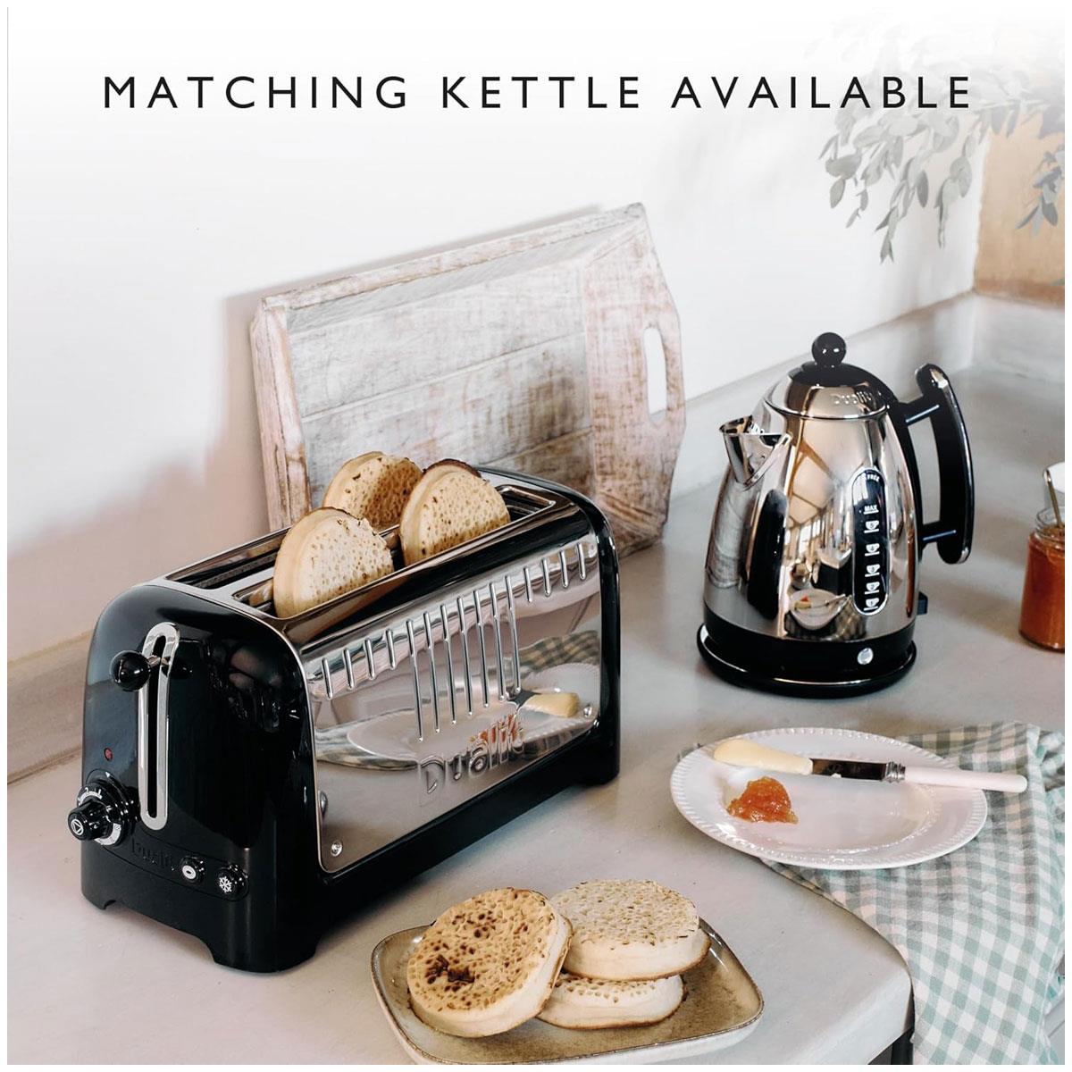 Dualit 2 Slice Long Slot Toaster 1700W High Gloss Black with Warming Rack Bagel & Defrost Functions 36mm Wide Slots - Image 8