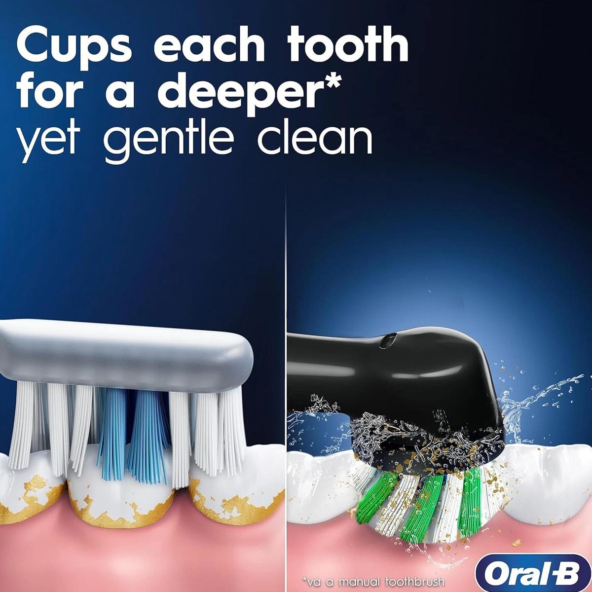 Oral B Vitality Pro Electric Rechargeable Toothbrush Black With 3 Brushing Modes And Timer - Image 2