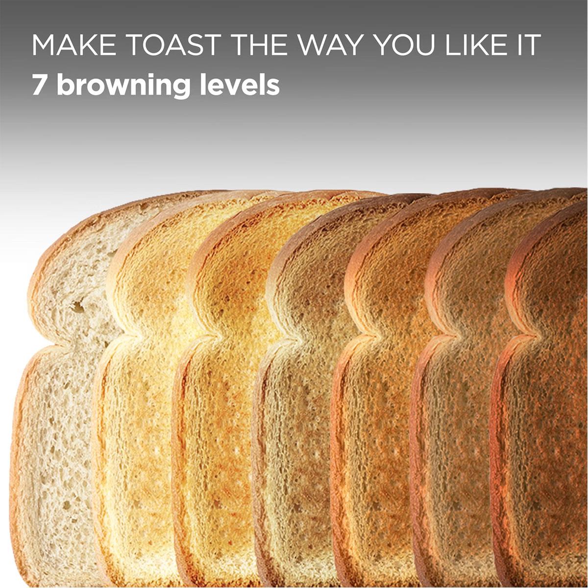 Kenwood 2-Slot Toaster Abbey Lux 800W White 7 Browning Levels - Image 4