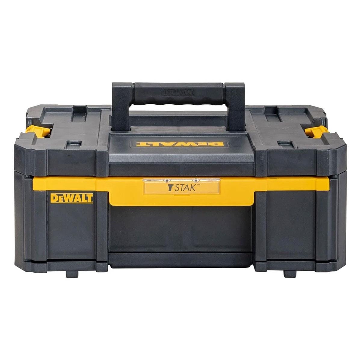 Dewalt TSTAK III Deep Drawer Tool Storage Box 7.5kg Capacity Stackable Removable Cups Yellow Black - Image 4