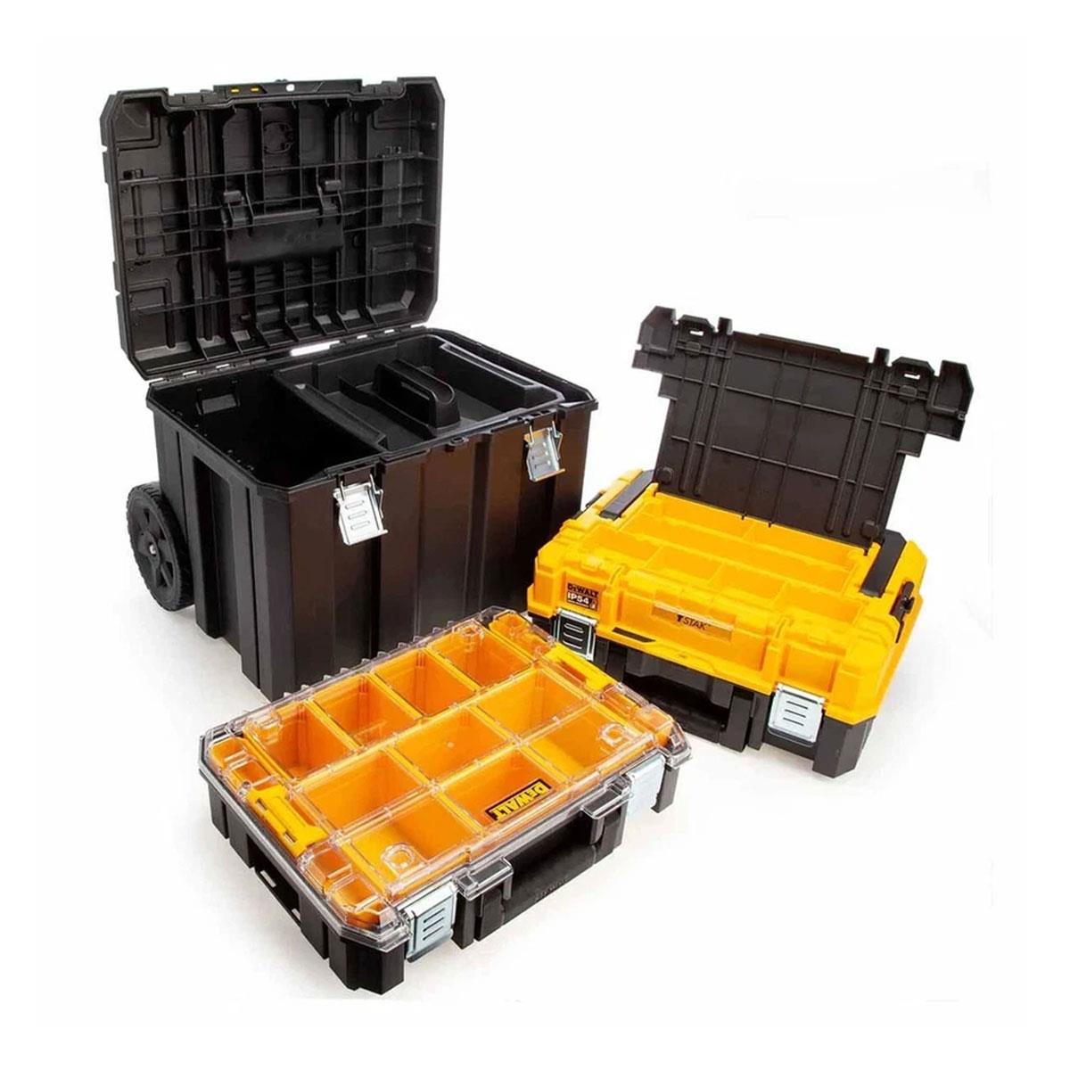 Dewalt TSTAK 2.0 Mobile Tool Storage Box Bundle 50kg IP54 Stackable with Wheels Organiser Cases - Image 3