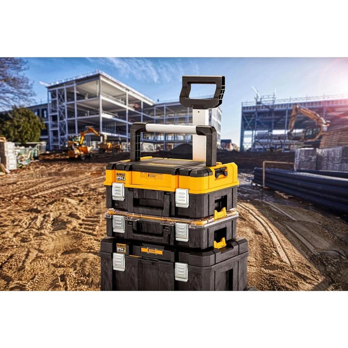 Dewalt TSTAK 2.0 Mobile Tool Storage Box Bundle 50kg IP54 Stackable with Wheels Organiser Cases - Image 4
