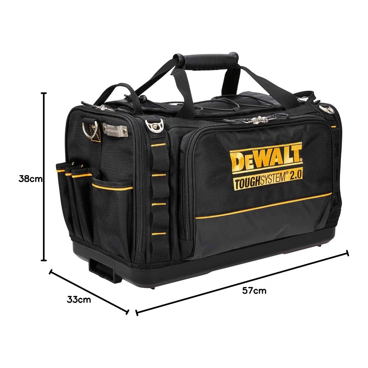 Dewalt TOUGHSYSTEM Soft Tool Bag 560mm 74L Heavy Duty Polyester Black with Zipper - Image 2