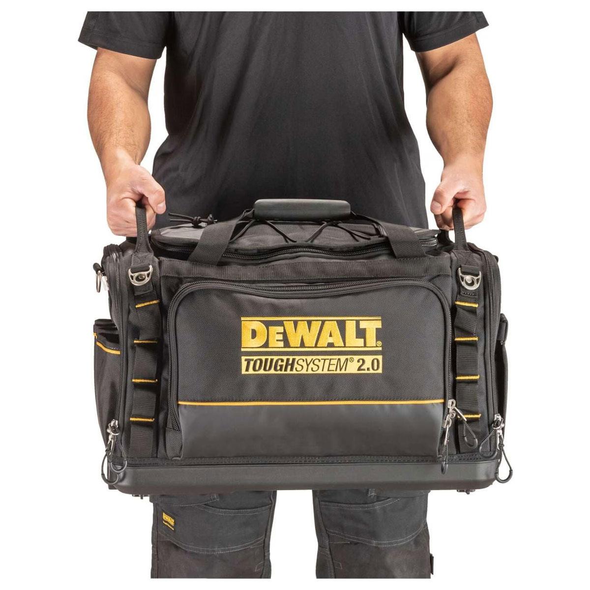 Dewalt TOUGHSYSTEM Soft Tool Bag 560mm 74L Heavy Duty Polyester Black with Zipper - Image 5