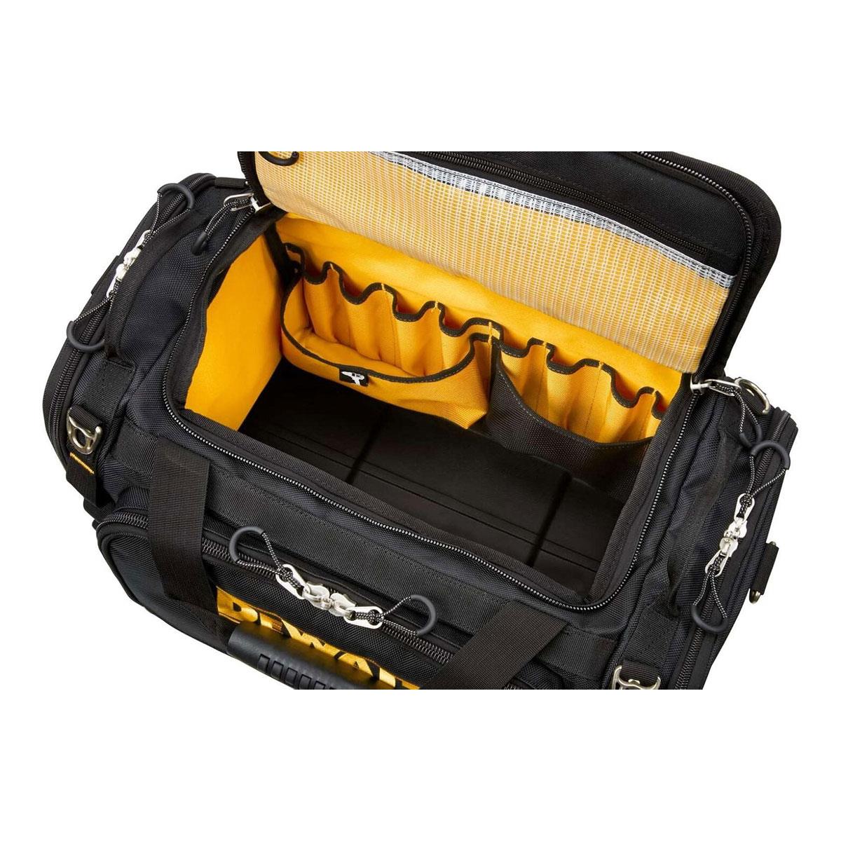 Dewalt TOUGHSYSTEM Soft Tool Bag 560mm 74L Heavy Duty Polyester Black with Zipper - Image 6