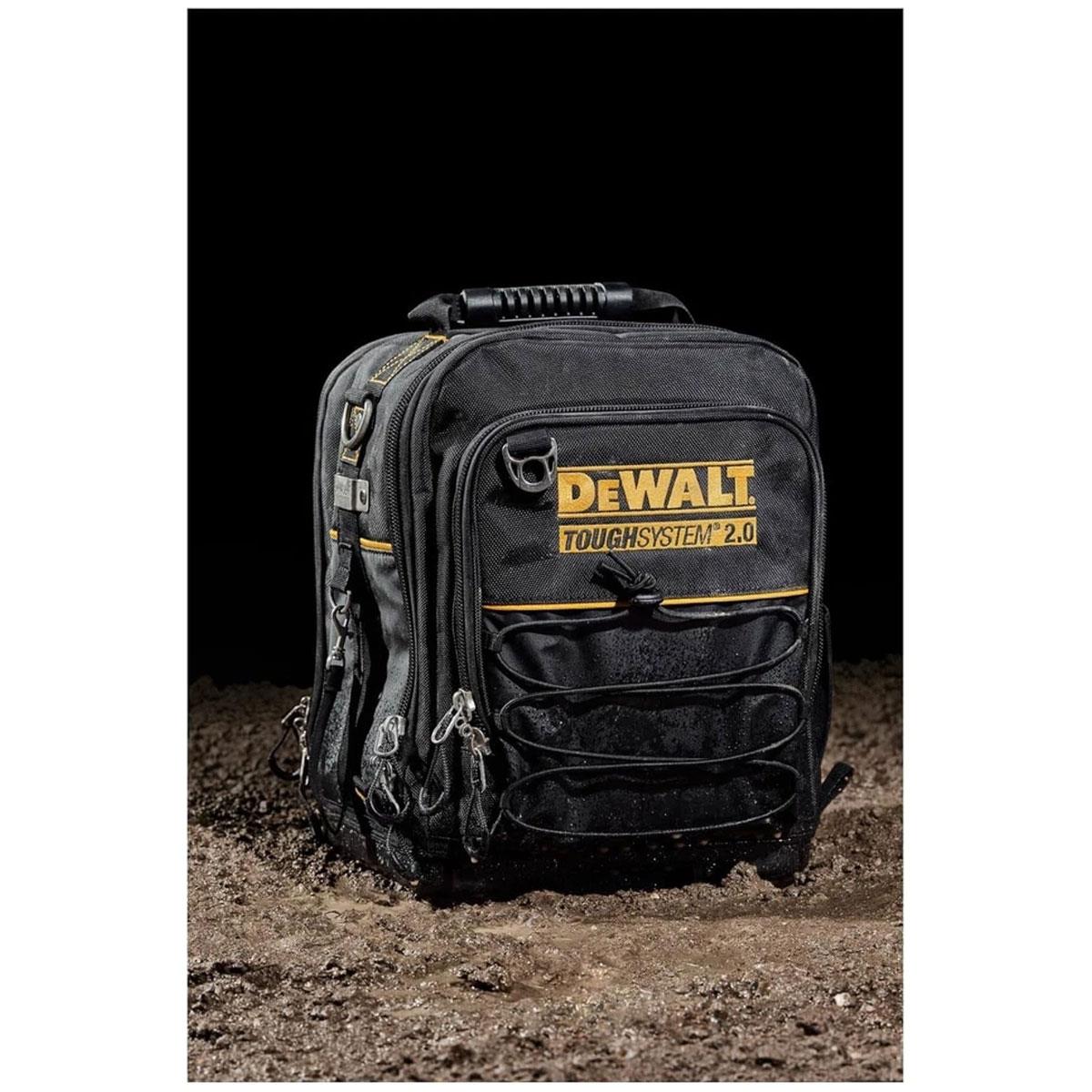Dewalt TOUGHSYSTEM 2.0 Half Width Tool Bag 280mm 18kg Capacity Polyester Black Yellow - Image 3