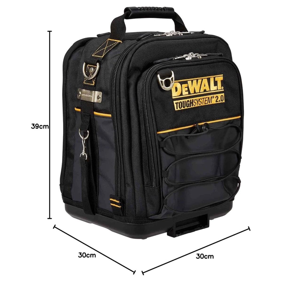 Dewalt TOUGHSYSTEM 2.0 Half Width Tool Bag 280mm 18kg Capacity Polyester Black Yellow - Image 4