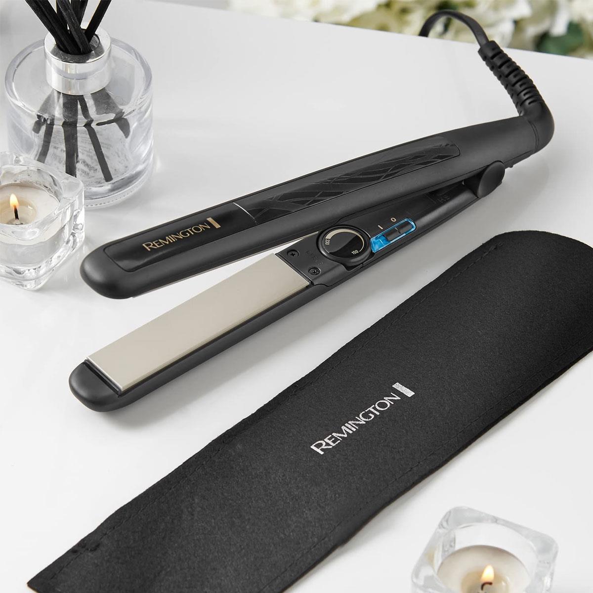 Remington Hair Straightener Ceramic Straight 230 110mm Floating Plates Ionic Tourmaline 230°C Black - Image 2