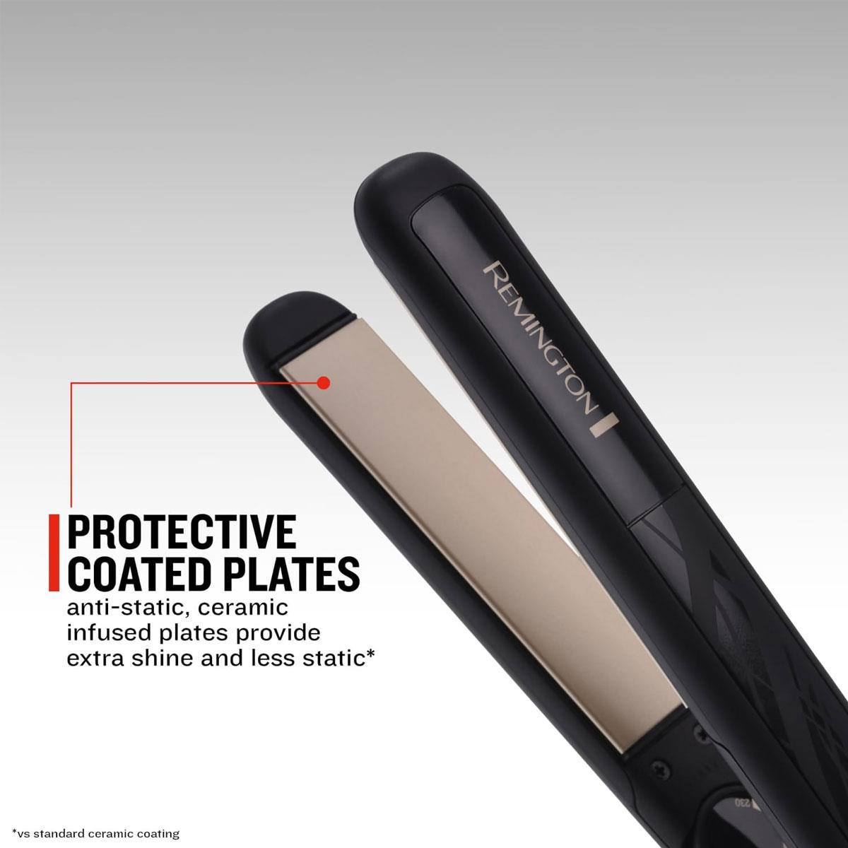 Remington Hair Straightener Ceramic Straight 230 110mm Floating Plates Ionic Tourmaline 230°C Black - Image 3