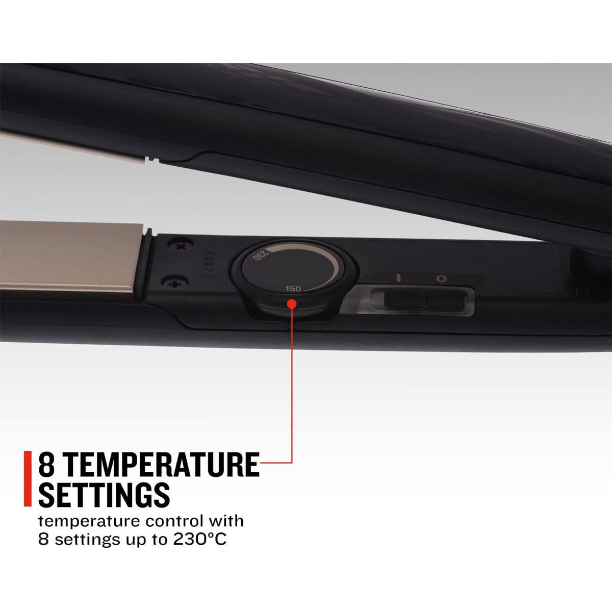 Remington Hair Straightener Ceramic Straight 230 110mm Floating Plates Ionic Tourmaline 230°C Black - Image 4