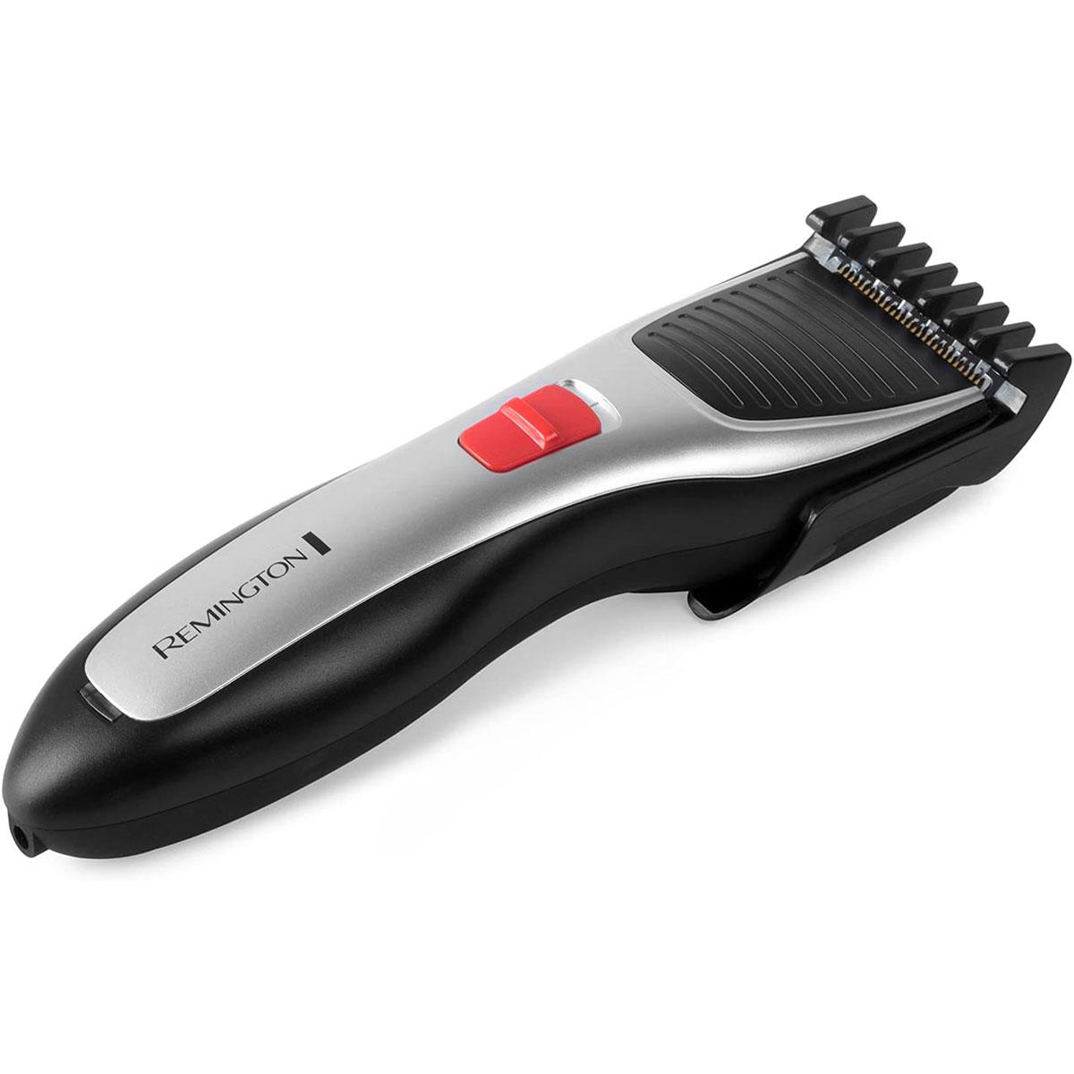 Remington Titanium Hair Clippers Cordless/Corded Grey/Black with 2 Combs Scissors Barber Comb & Travel Case - Image 5