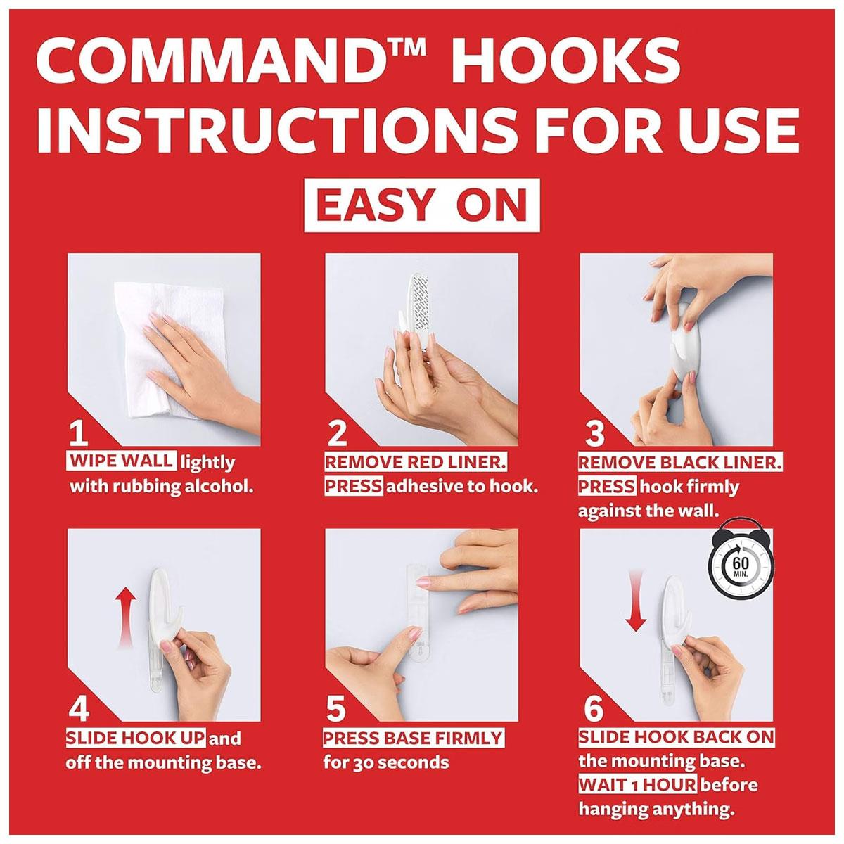 3M Command Assorted Refill Strips 16 Pack Small Medium Large White Damage-Free Hanging Up to 4.4kg - Image 8