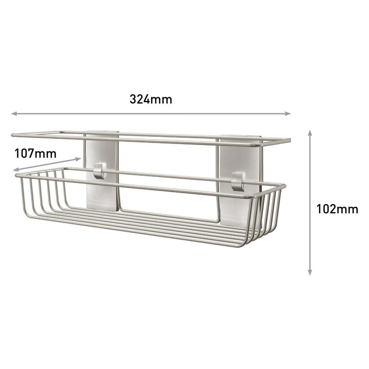 3M Command Bath Shower Caddy Satin Nickel with 4 Water-Resistant Strips 3kg Capacity No Drill - Image 3