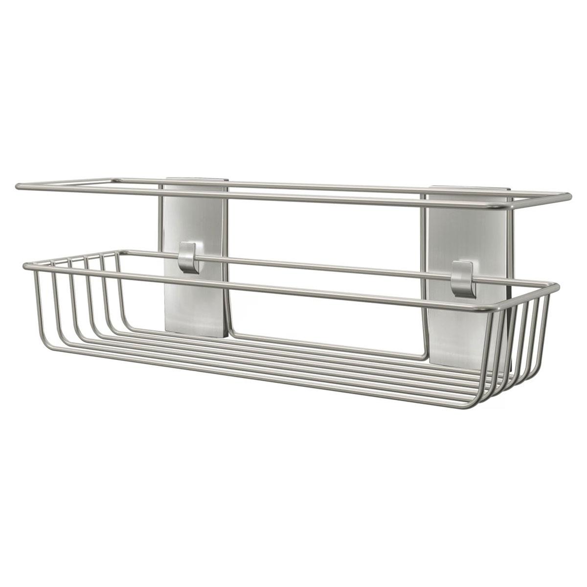 3M Command Bath Shower Caddy Satin Nickel with 4 Water-Resistant Strips 3kg Capacity No Drill - Image 4