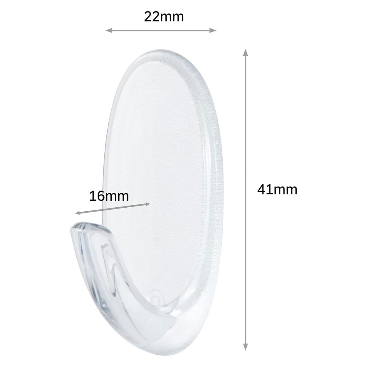 3M Command Small Hooks Clear 2 Hooks with 4 Adhesive Strips 450g Holding Power Indoor Wall Mount - Image 3