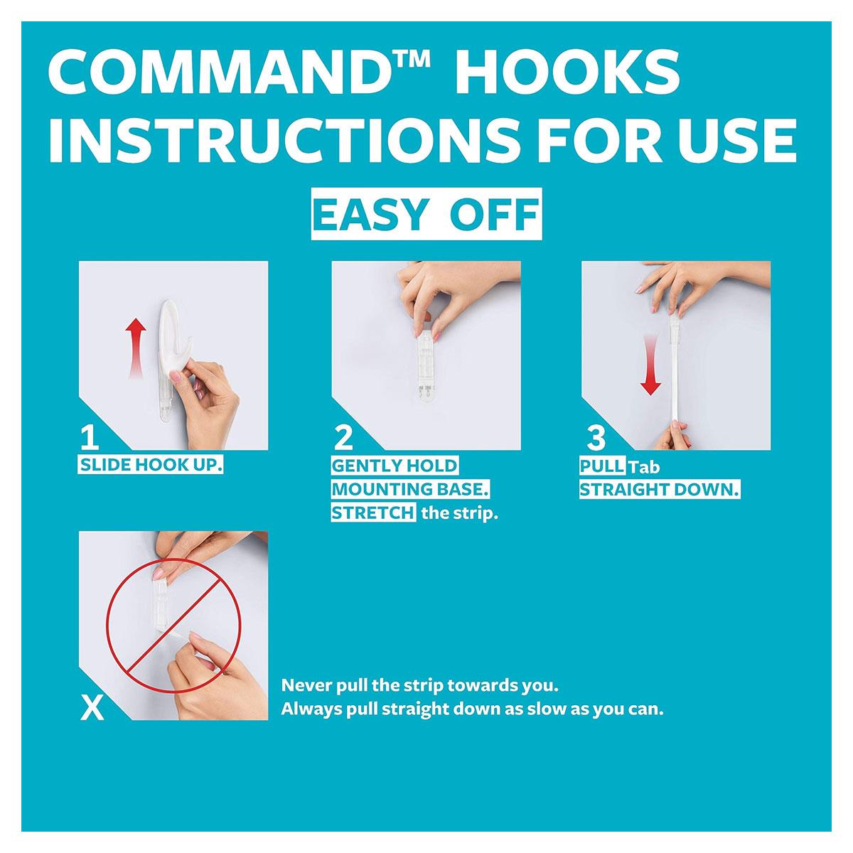 3M Command Bath Designer Hooks Medium White 2 Water Resistant Hooks with 4 Adhesive Strips 1.3kg Holding Power - Image 9