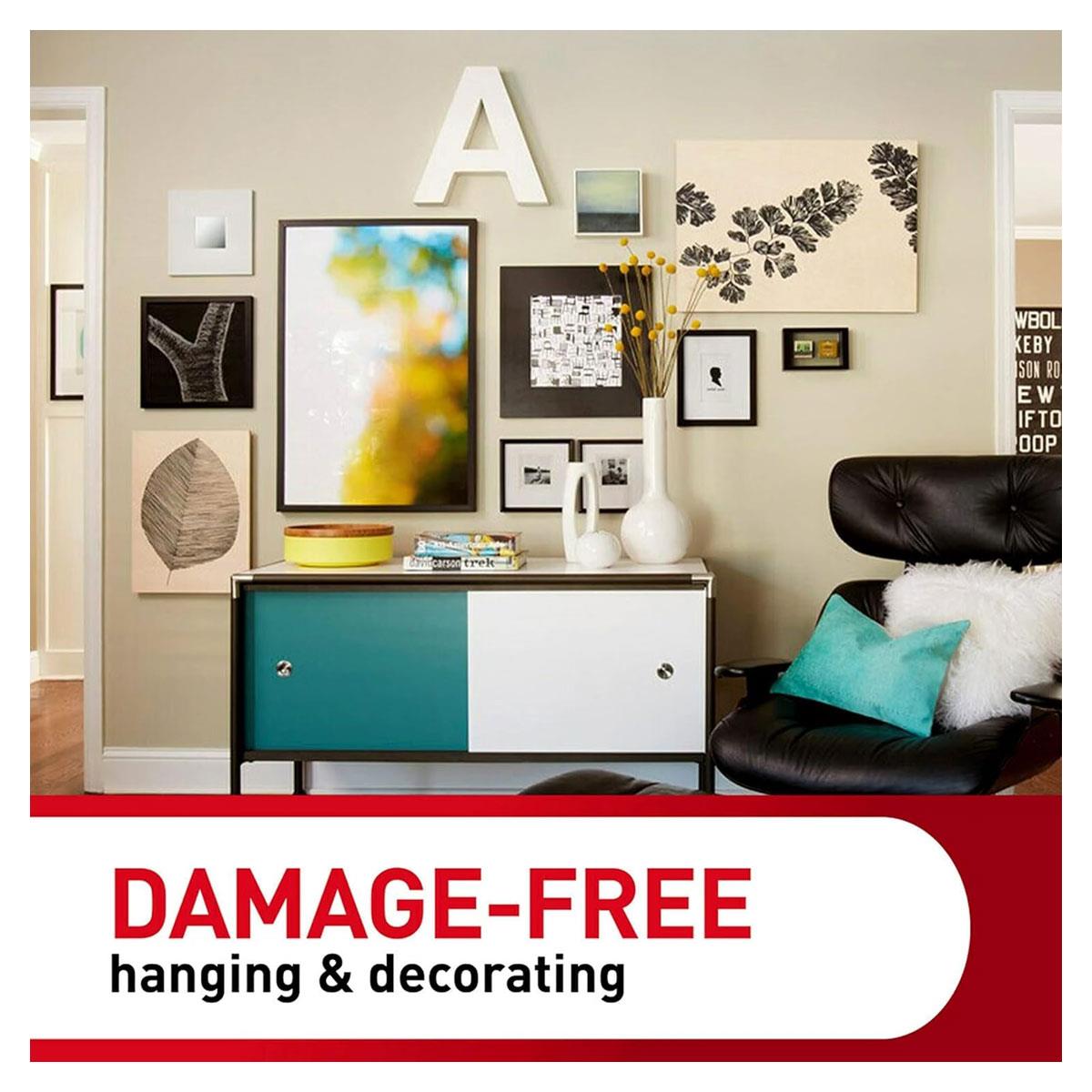 3M Command Large Canvas Hanger White 1 Hook with 2 Adhesive Strips 1.3kg Holding Power - Image 5